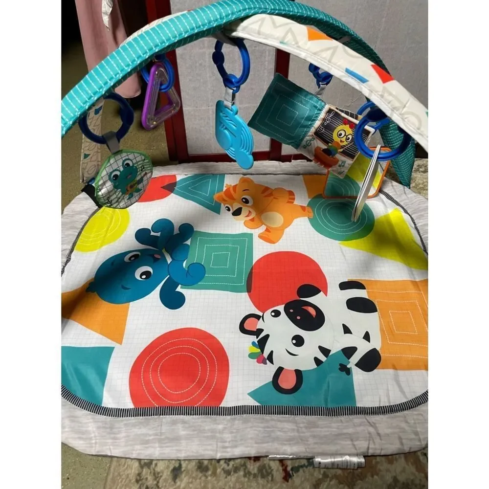 Baby Einstein Colorful Animal Baby Play Gym - Teal, Orange, Red, Blue, White